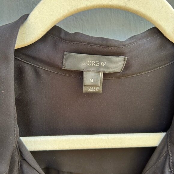 J Crew Black Robin Silk Blouse, Size 8 - Picture 7 of 10